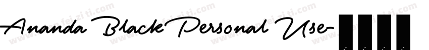 Ananda Black Personal Use字体转换